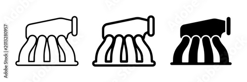 Bild auf Leinwand Automotive Intake Manifold Icons, Engine Component Vector Graphics, Mechanical P