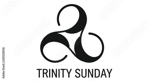 Tablou pe pânză trinity sunday logo with abstract trinity knot design high quality professional