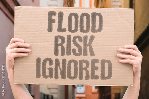 Tablou pe pânză "Flood Risk Ignored" Aging stormwater drainage infrastructure cannot handle modern rainfall volumes in rapidly urbanizing regions