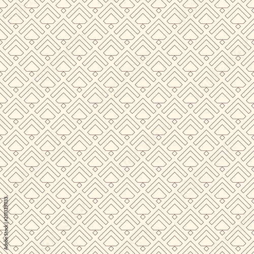 Arrows, scales seamless pattern. Ethnic, tribal print. Squama, chevrons ornament. Repeated arrowhead, triangular shapes background. Native americans ornamental wallpaper. Vector abstract digital paper