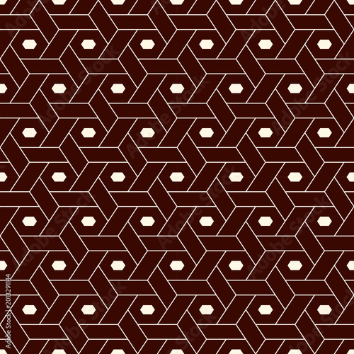 Schilderij op canvas Hexagonal seamless pattern