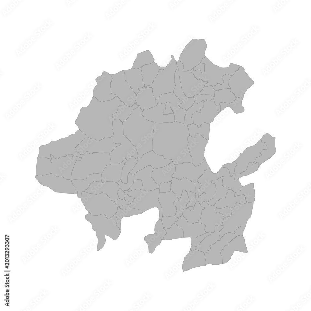 Obraz premium map-hidalgo-municipalities.eps
