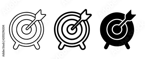 Bild auf Leinwand Target Icons, Dartboard Symbols, Bullseye Graphics