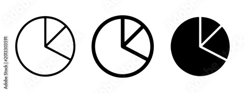 Billede på lærred Pie Chart Icons, Data Visualization Symbols, Financial Analysis Graphics, Busine