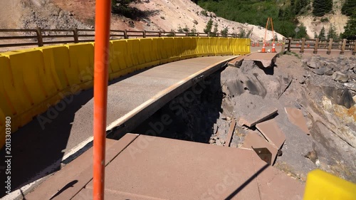 Lassen Volcanic National Park Sulphur Works Flash Flood Damage California USA