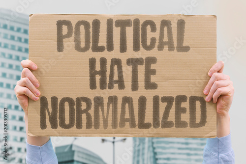 Obraz na plátne "Political Hate Normalized" Expressing contempt for political opponents has become a broadly accepted form of social identity display