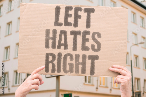 Konstfotografi "Left Hates Right" Political tribalism has replaced policy deliberation as the dominant mode of partisan civic engagement