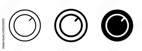 Tablou pe pânză Control Knob Icons, Volume Dial Set, Audio Interface Symbols, Precision Adjustme