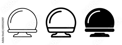 Foto Crystal Ball Icons, Fortune Telling Symbols, Future Prediction Graphics, Divinat