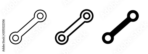 Tableau sur toile Link Icon Set, Connection Symbol, Network Element, Technology Concept, Simple Gr