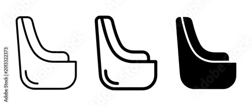 Obraz na płótnie Car Mud Flaps Icons, Automotive Splash Guards Vector Set, Vehicle Accessory Line
