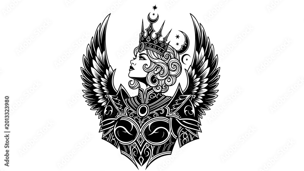 Obraz premium Woman crowned