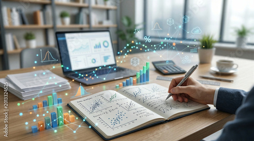 Data Analyst Sketching with Floating Graphs and Metrics