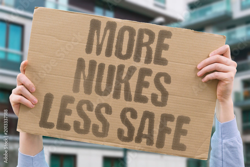 Принти на полотні "More Nukes Less Safe" Expanding arsenals increase accidental launch probability globally