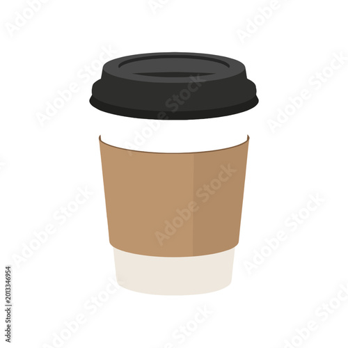 Embrace the daily ritual of a comforting warm beverage with this charmingly illustrated disposable coffee cup, perfect for takeaway drinks and on-the-go moments