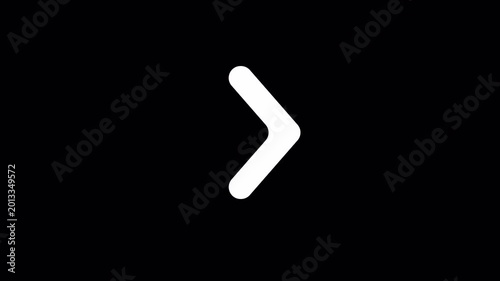 Bouncing Right Arrow Indicator for Dynamic Swipe. 4K Video