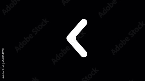 Bouncing Left Arrow Indicator for Dynamic Swipe. 4K Video
