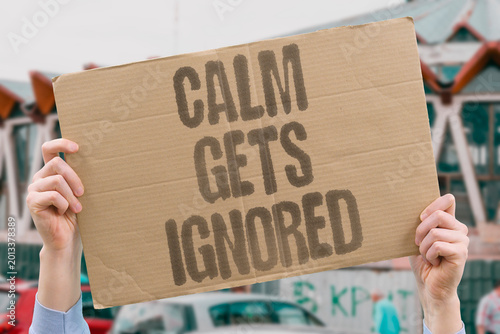 Картината върху платно "Calm Gets Ignored" Non-angry content gets minimal algorithmic amplification