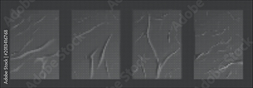 Foto A set of four grayscale images of cracked earth surfaces