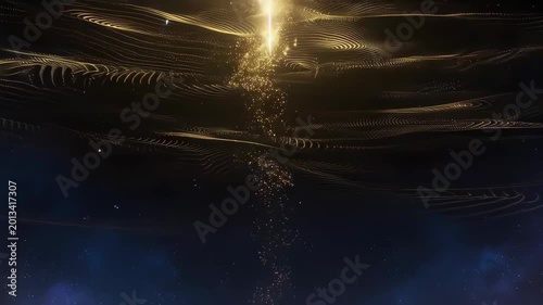 Glowing human body with spiritual aura and stars