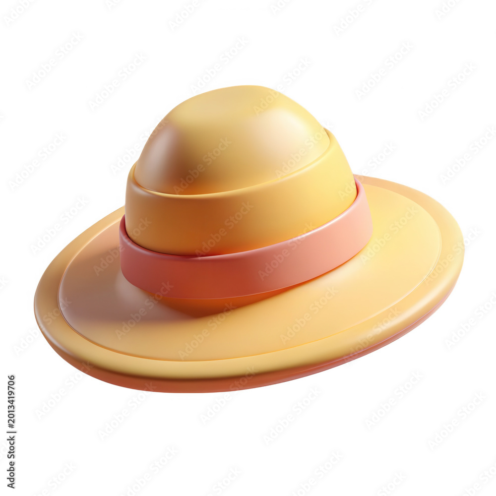 Fototapeta premium 3d rendered safari hat isolated on transparent background