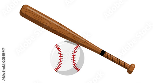 Obraz na płótnie Baseball bat and baseball equipment.