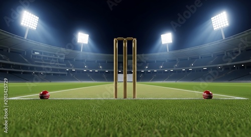 Cricket Stadium field with aesthetic view
