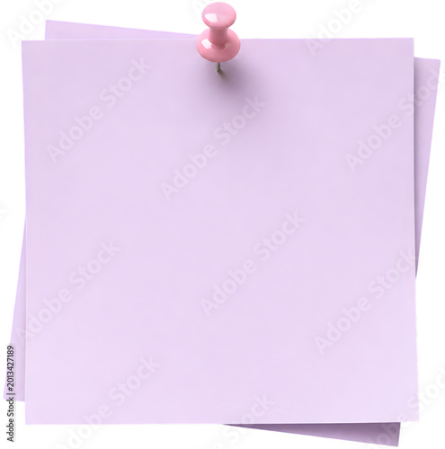 note paper with pin