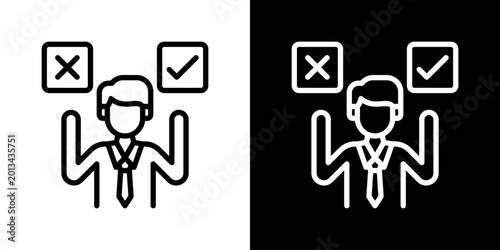 Bild auf Leinwand Feasibility Icon Set Vector Collection Isolated In Black And White