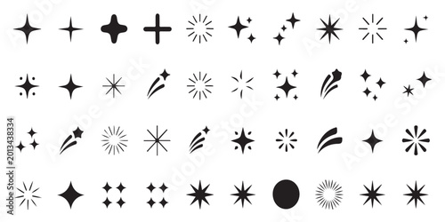 Foto Sparkles light effect collection vector illustration