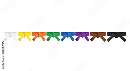 Foto Colorful Elephant Figurine Lineup Display.