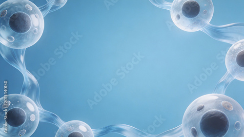 3D background of synthetic biology cell fluid