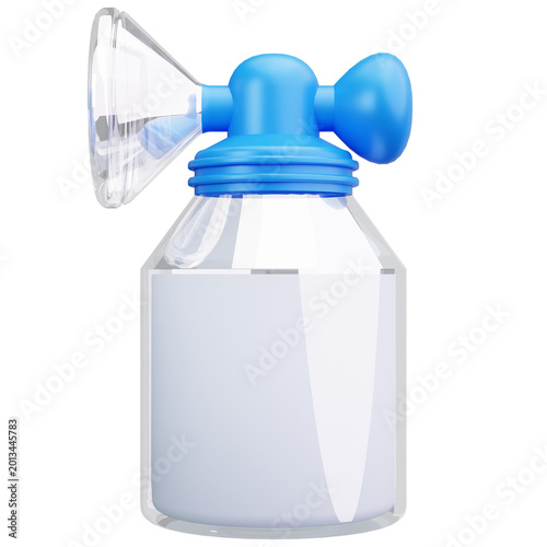 Manual Breast Pump Bottle 3D Illustrations