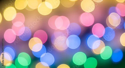 Multicolored bokeh lights abstract background.