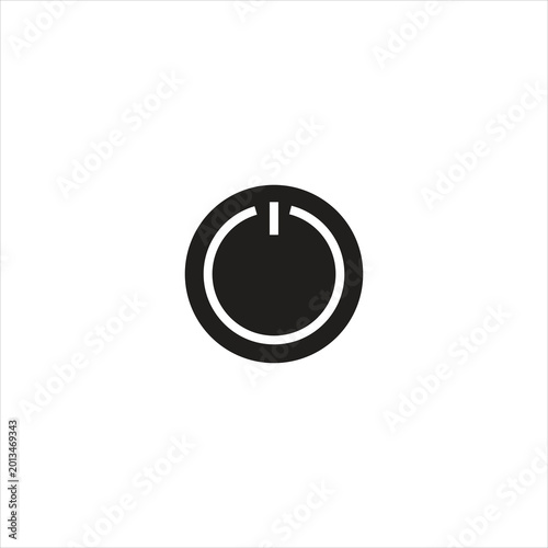 power button on white