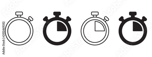 Tableau sur toile Stopwatch Timer Icon Vector Design, Countdown Clock Symbol for Sports Timing, Productivity Tracking, and Time Interval Measurement Systems