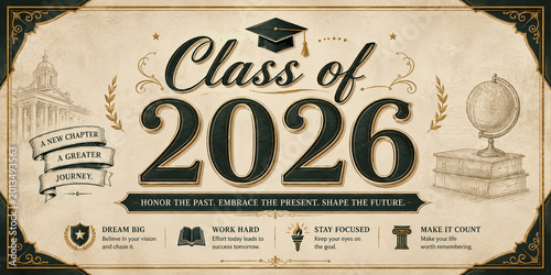 Foto Class of 2026 Ancient Greek Graduation Banner