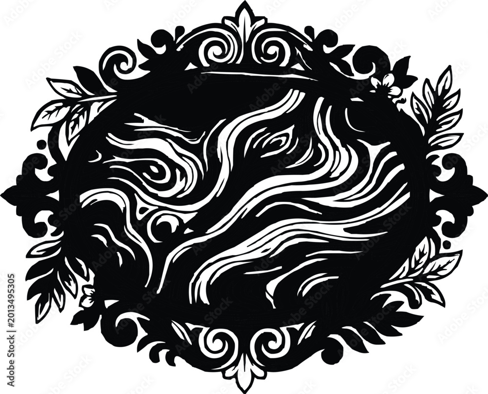 Obraz premium Whimsical Wolf Silhouette