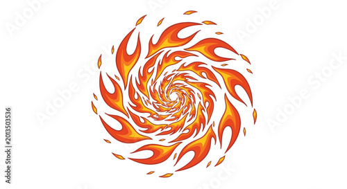 Obraz na plátně Vibrant Orange and Red Flame Design.