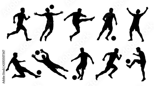vector silhouettes of sports  people