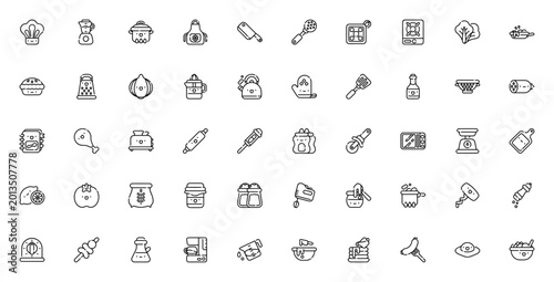 Canvas-taulu Cooking icon set