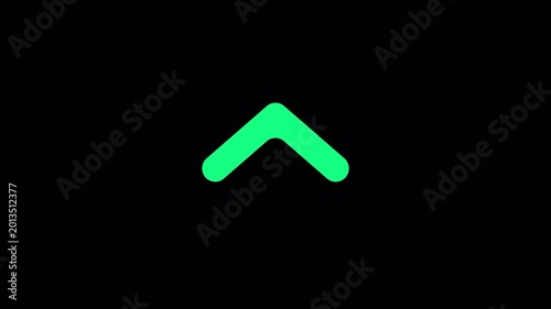 Bouncing Upward Green Arrow Indicator for Dynamic Swipe. 4K Video