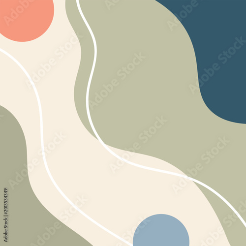 Organic Minimal Shape Abstract Vector Background Design