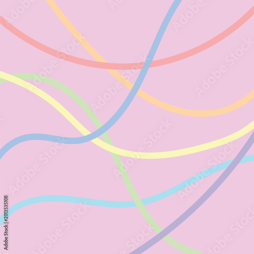 Pastel Curved Line Abstract Vector Background Design
