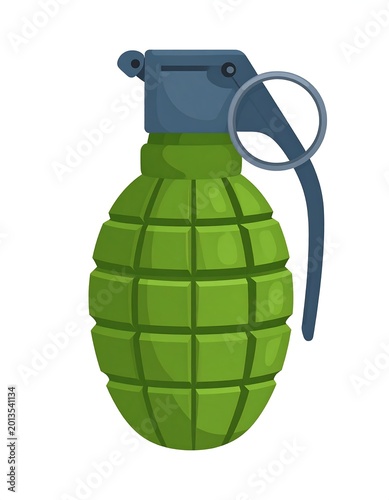 Cartoon grenade with pin