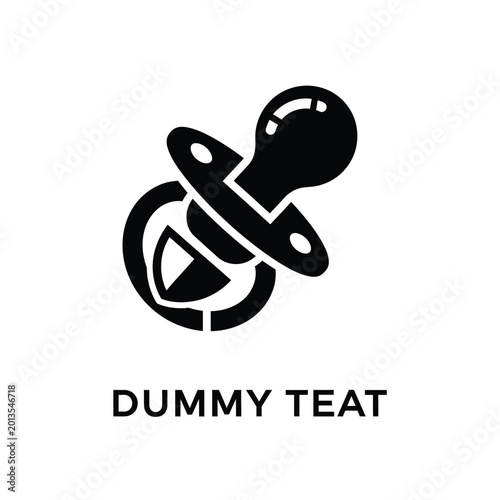 Foto black and white icon of a baby pacifier high quality professional detailed moder