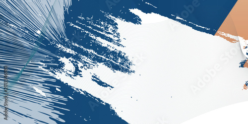 Abstract Blue White Brush Background Geometric Artistic Wallpaper