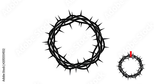 фотографія Crown of Thorns, Symbol of Suffering and Sacrifice, Religious Iconography