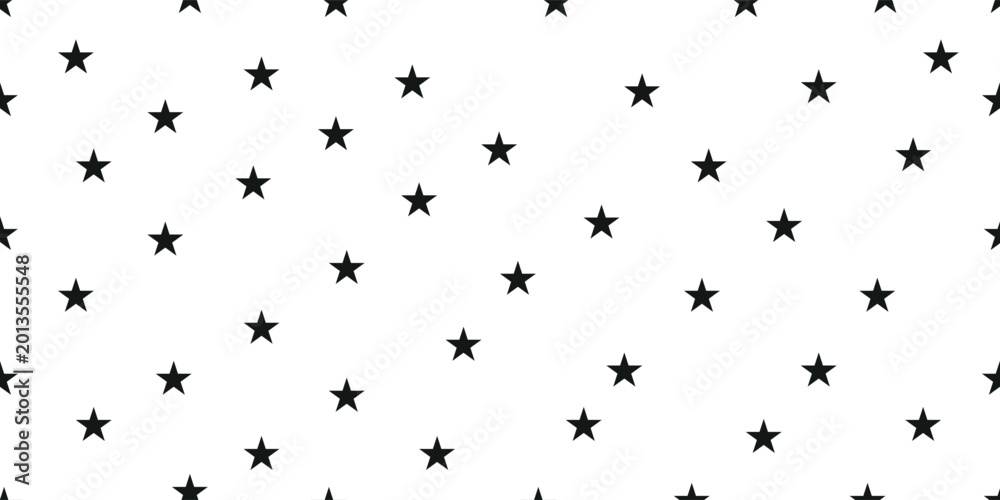 Naklejka premium Seamless cute small scale black stars fabric design pattern