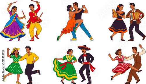 Fotografie International Dance Styles Collection Featuring Folk, Latin, Ballroom, and Cultu
